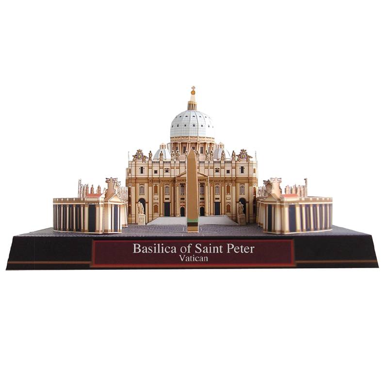 Vatican Saint Peter Basilica 3D Scale Model Handicrafts Model Building Kits