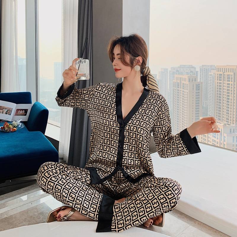 Women's Pajama Set with Pattern