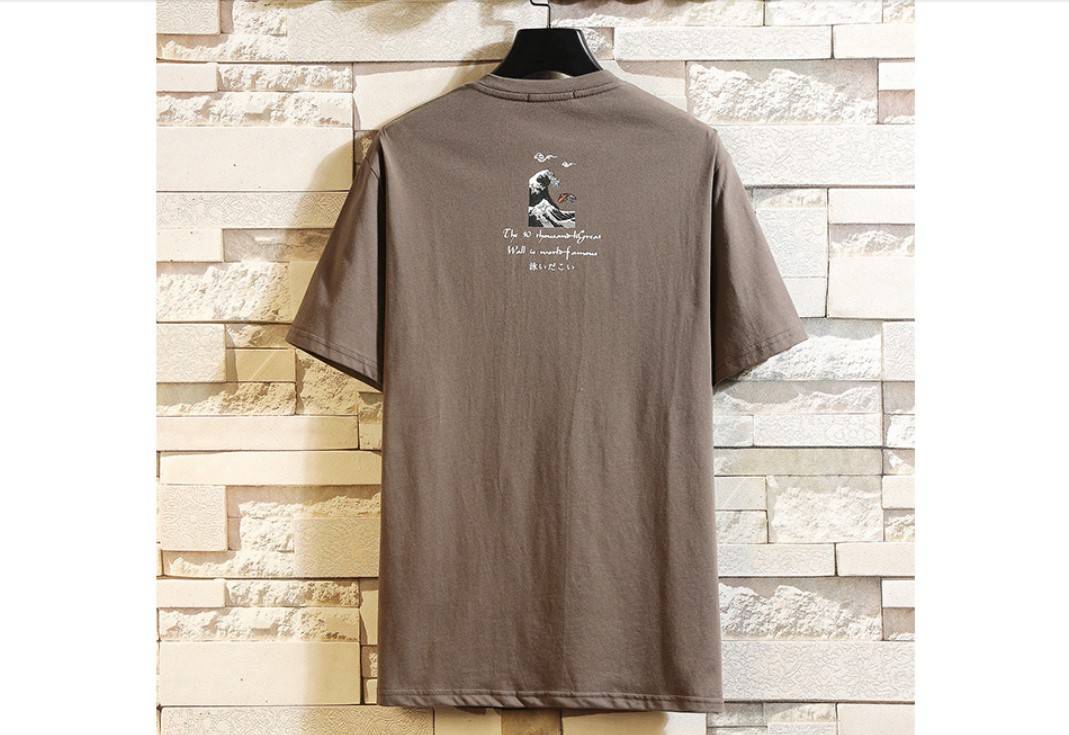 Men’s Japanese Style Print T-Shirt Clothing & Apparel Men's Fashion cb5feb1b7314637725a2e7: Black|Gray|White