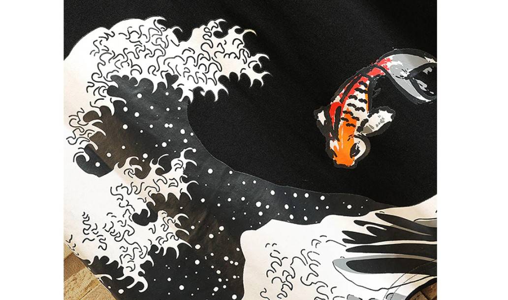 Men’s Japanese Style Print T-Shirt Clothing & Apparel Men's Fashion cb5feb1b7314637725a2e7: Black|Gray|White