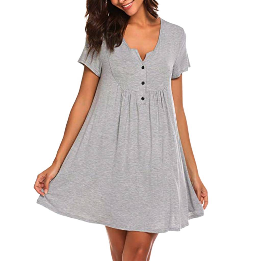 Loose Maternity Dress Clothing & Apparel Mother & Kids cb5feb1b7314637725a2e7: Black|Gray|Wine