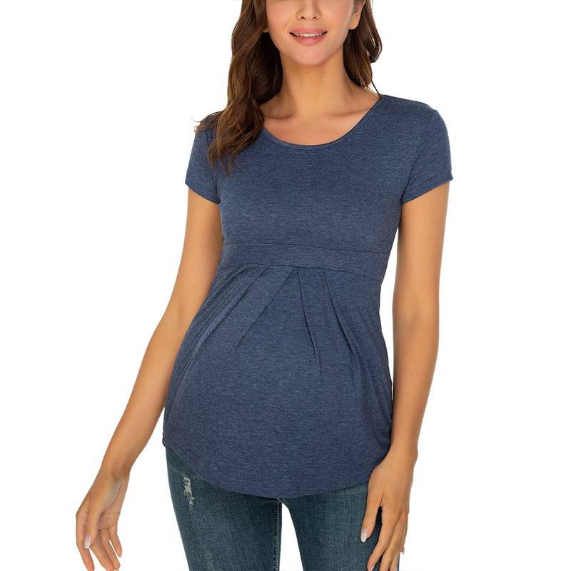 Short Sleeved Summer Maternity Top for Women