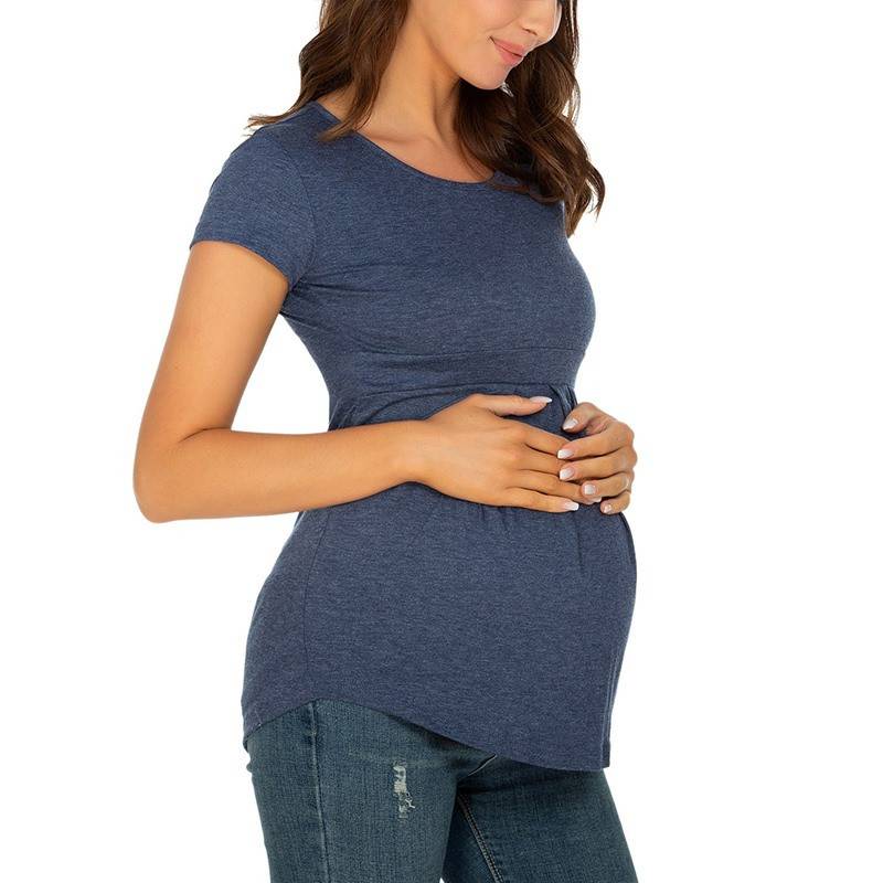 Short Sleeved Summer Maternity Top for Women