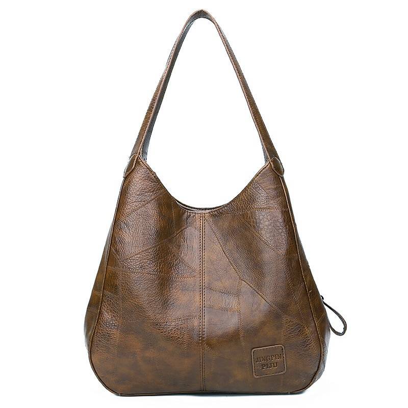 Women’s Big Leather Handbag Accessories Bags & Accessories Clothing & Apparel cb5feb1b7314637725a2e7: Black|Bronze|Brown|Coffee|Wine Red