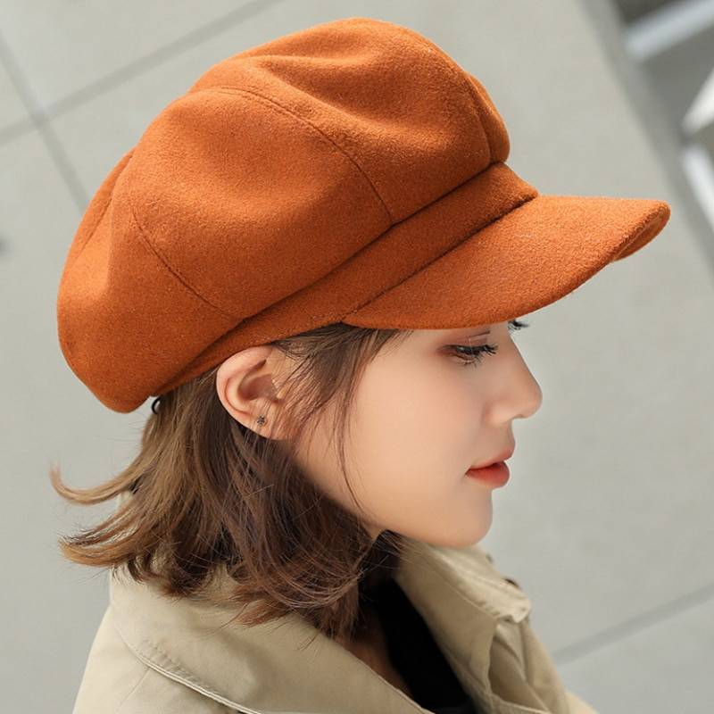 Women’s Winter Newsboy Cap Accessories Clothing & Apparel Hats cb5feb1b7314637725a2e7: Beige|Black|Camel|Caramel|Gray|Navy Blue|Red|Yellow