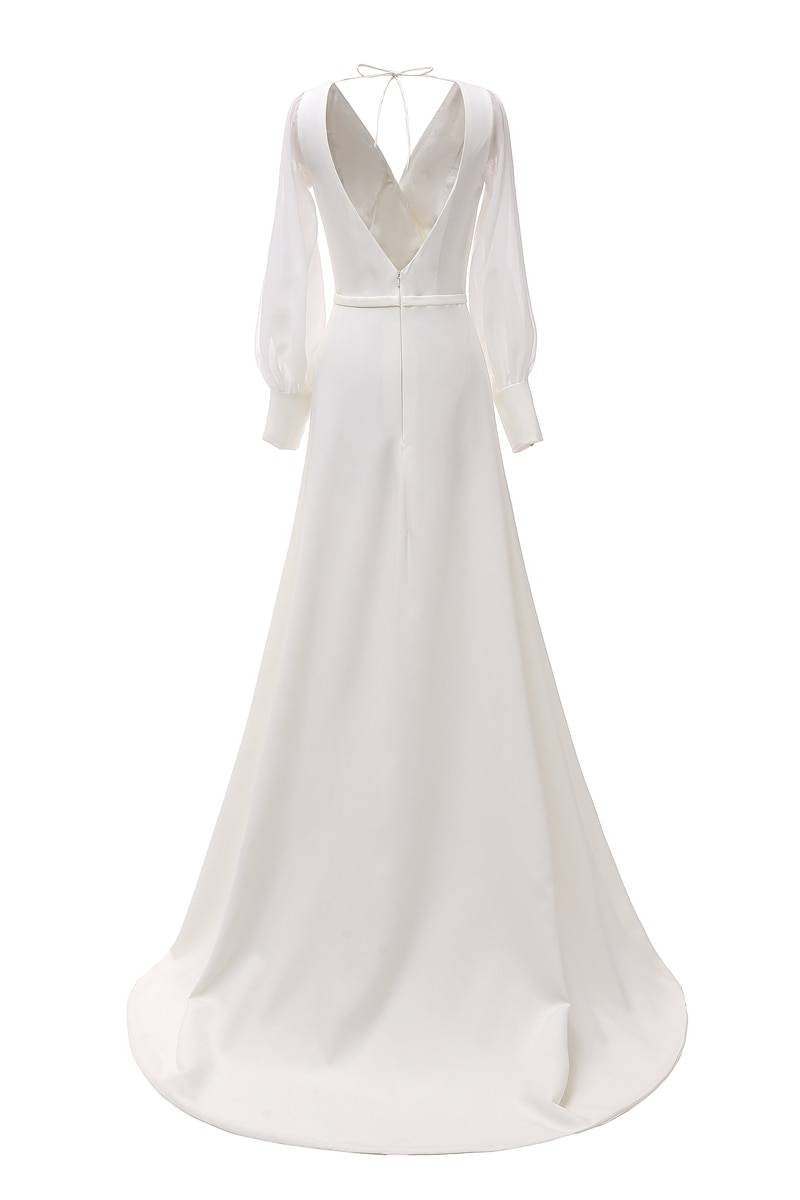 Women’s Solid Satin Bridal Dress Bridal Wedding cb5feb1b7314637725a2e7: White