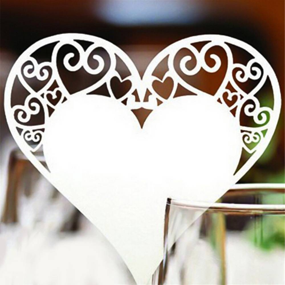 Heart Shaped Wedding Table Decor 50 pcs Set Decorations & Tableware Wedding cb5feb1b7314637725a2e7: as pic