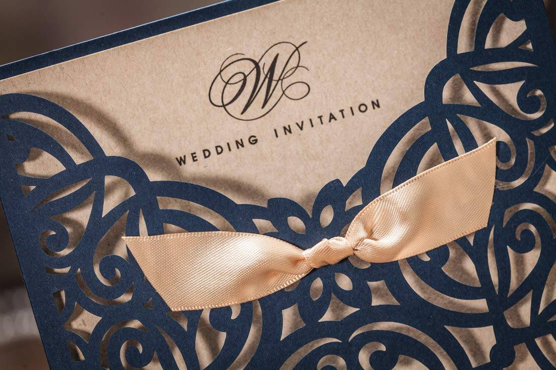 Square Wedding Invitation Card