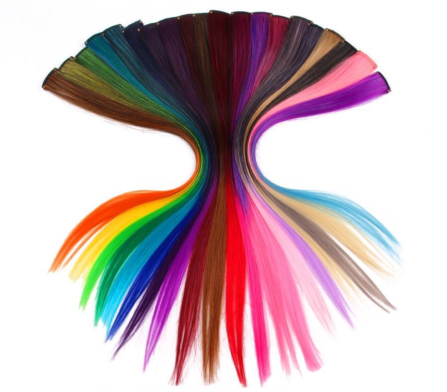 Bright Pre-Colored Clip-In Synthetic Hair Extension