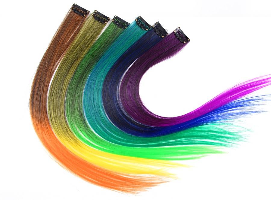 Bright Pre-Colored Clip-In Synthetic Hair Extension