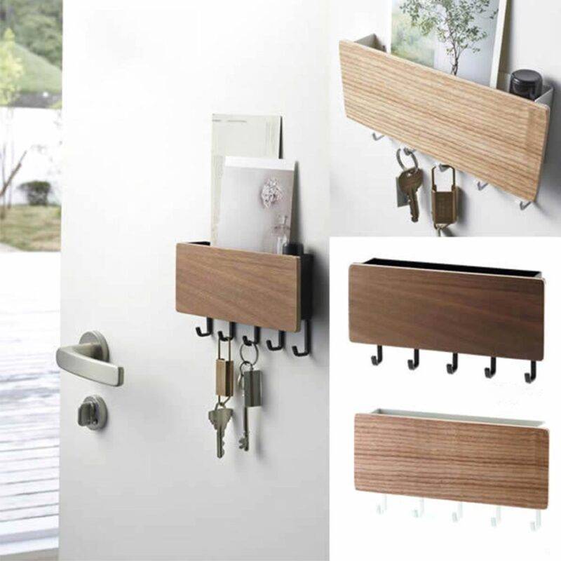 Wall Mounted Wood Colored Rack with Hooks Decor Home & Garden cb5feb1b7314637725a2e7: 1|10|11|12|13|14|2|3|4|5|6|7|8|9|Black|White