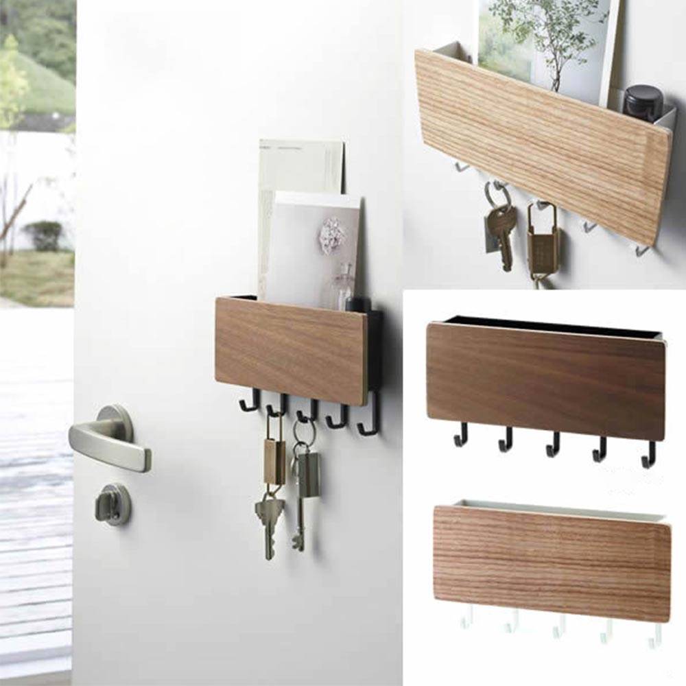 Wall Mounted Wood Colored Rack with Hooks Decor Home & Garden cb5feb1b7314637725a2e7: 1|10|11|12|13|14|2|3|4|5|6|7|8|9|Black|White