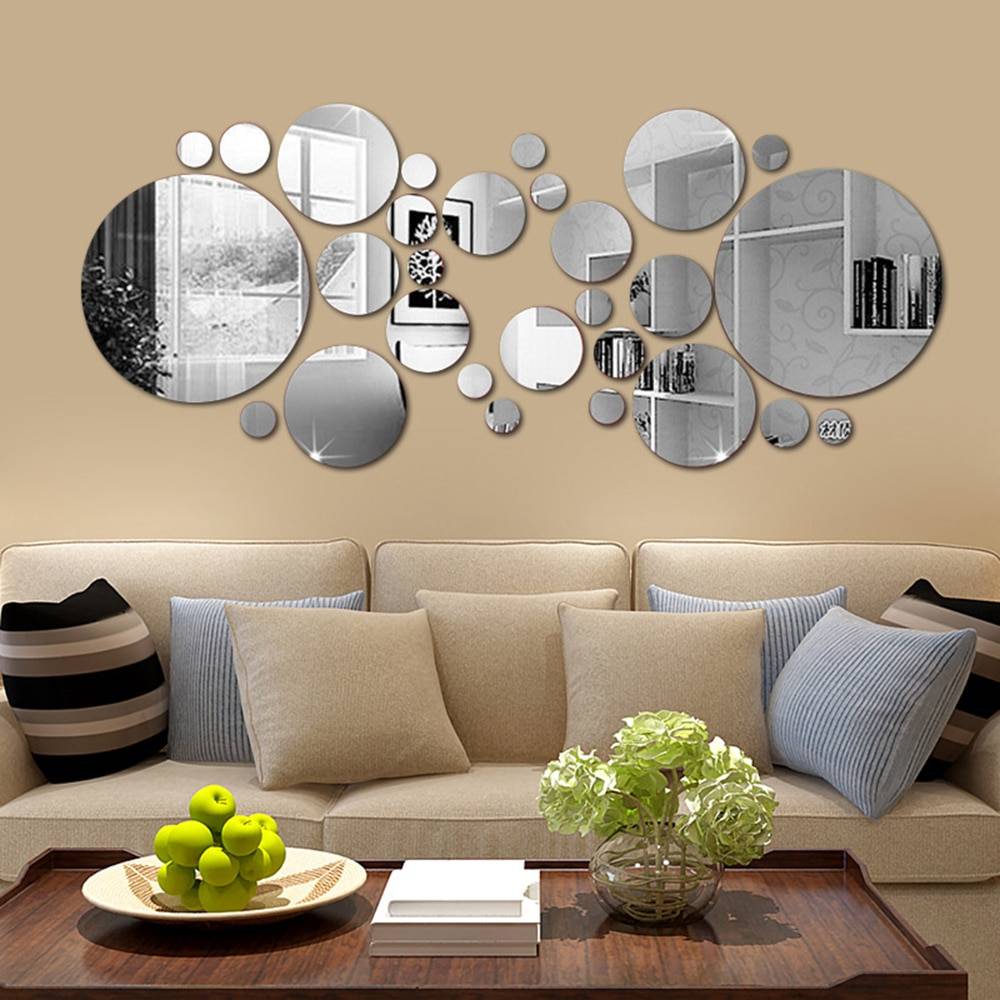 Decorative Round Mirror Wall Stickers Set Decor Home & Garden a1fa27779242b4902f7ae3: Black 24 pcs|Black 26 pcs|Blue 24 pcs|Gold 24 pcs|Gold 26 pcs|Red 24 pcs|Silver 24 pcs|Silver 26 pcs