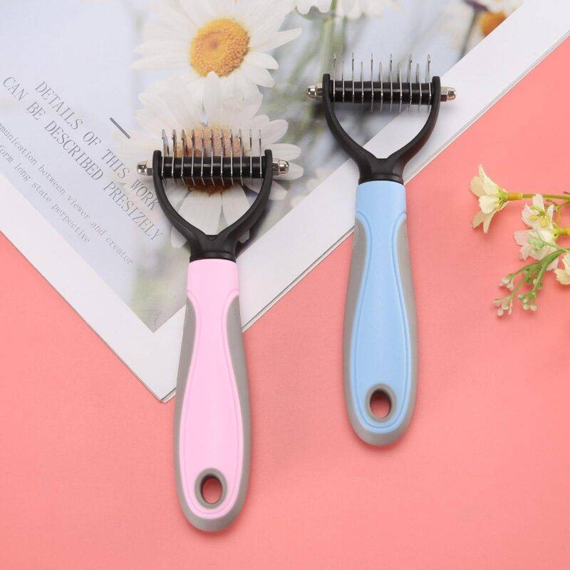 Detangling Hair Comb for Dogs Care Pet Products cb5feb1b7314637725a2e7: Blue L|Blue S|Pink L|Pink S