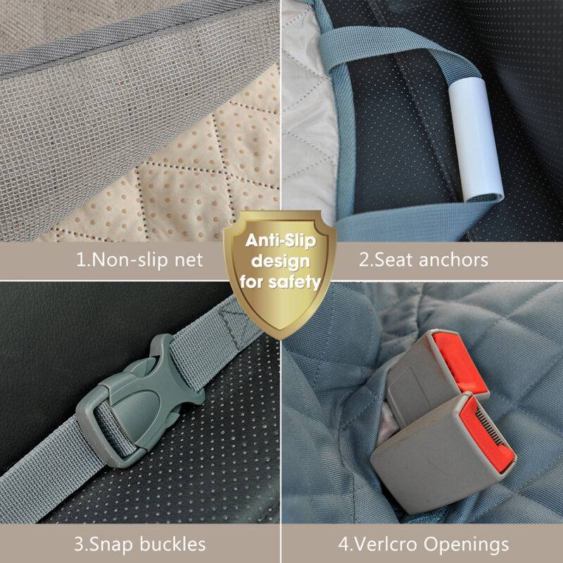 Quilted Pet Carrier for In-Car Use Accessories Pet Products cb5feb1b7314637725a2e7: Black|Grey