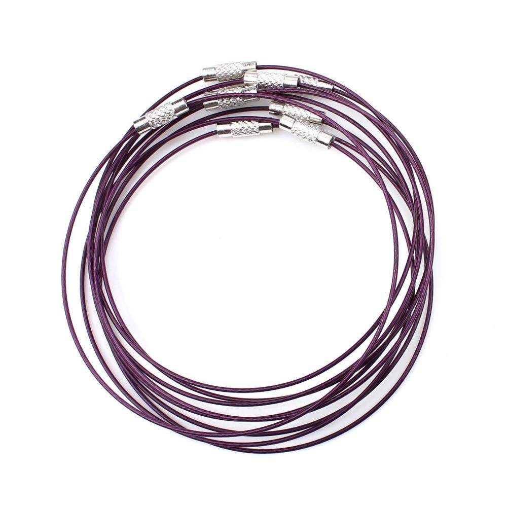 Stainless Steel Necklace Ropes Set of 10 pcs Beads & Jewelry Making Handicrafts cb5feb1b7314637725a2e7: Blue|Brown|Green|Light Pink|Mix|Pink|Purple|Silver