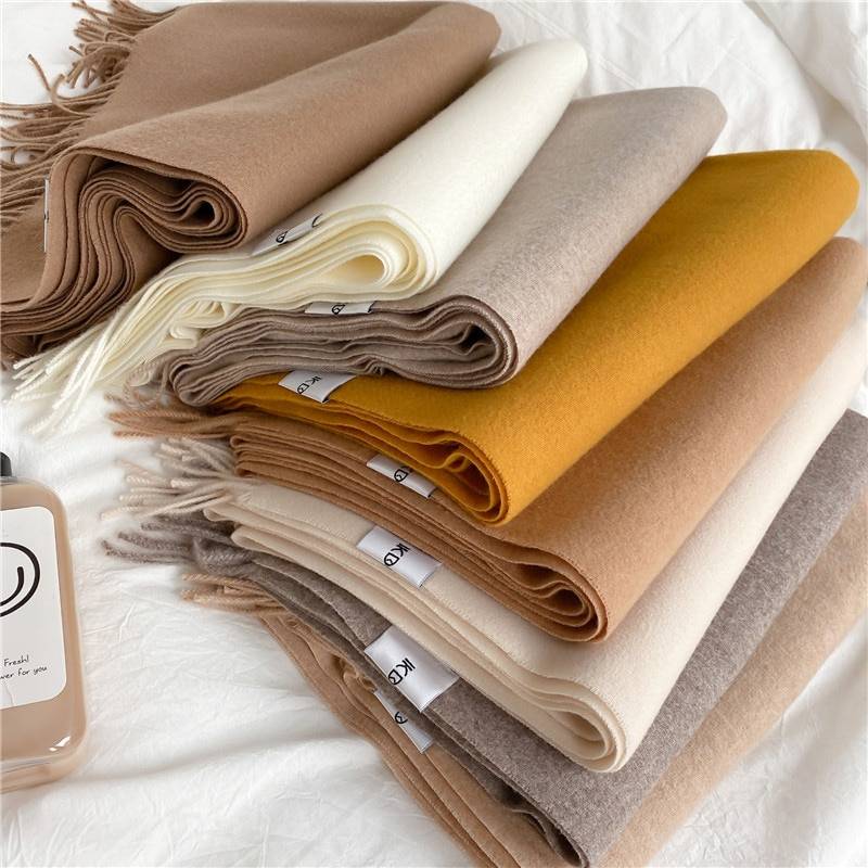 Women's Solid Color Cashmere Winter Scarf