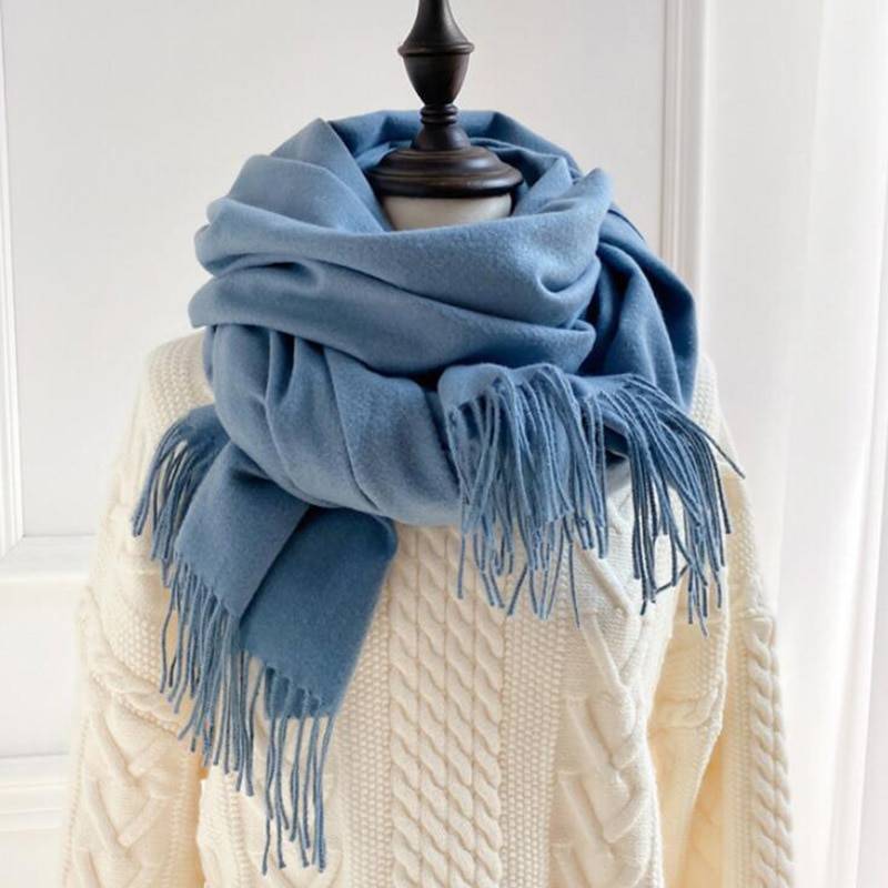 Women's Solid Color Cashmere Winter Scarf
